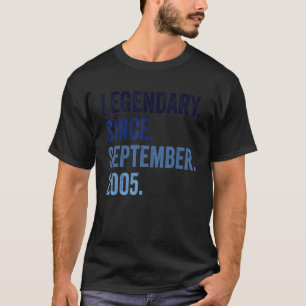 Camiseta 17 anos Legendário desde setembro de 2005 17º B