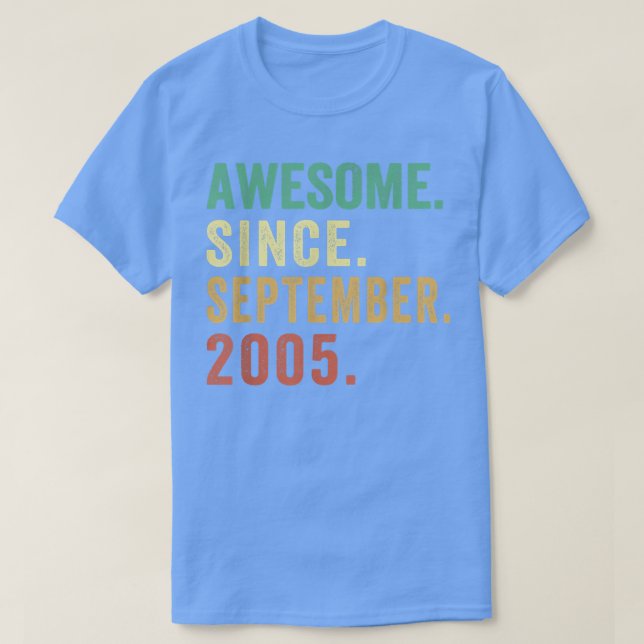 Camiseta 17 anos, Presente Fantástico desde setembro de 200 (Frente do Design)