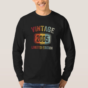 Camiseta 17 anos Vintage 2005 17º aniversário