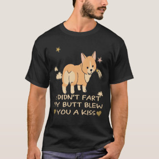 Camiseta 17 Não Peidei Meu Rabo Te Soprou Um Beijo Corgi