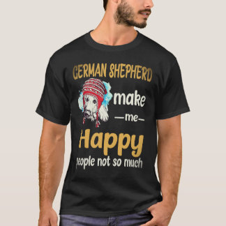 Camiseta 17 Pastores Alemães Me Fazem Feliz Pessoas Não Tan