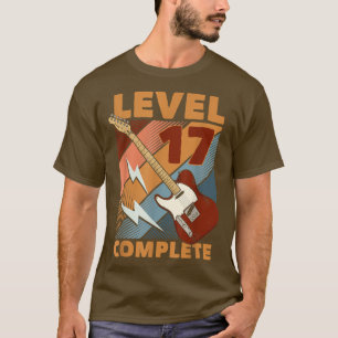 Camiseta 17th Birthday Level 17 Complete complete E-Guitar 