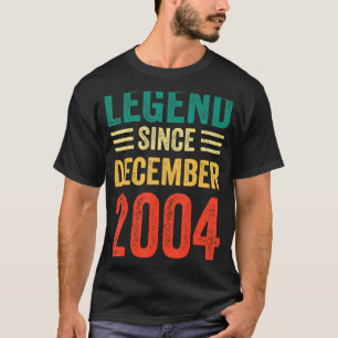 Camiseta 18ª Legenda de Aniversário Desde dezembro de 2004