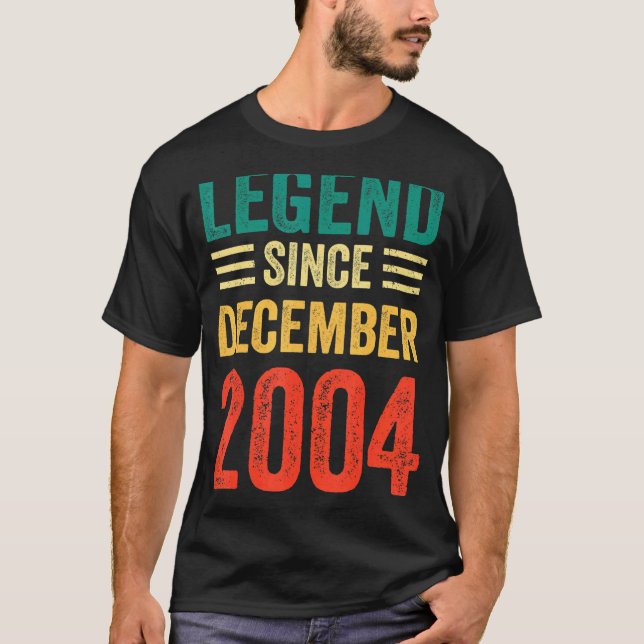 Camiseta 18ª Legenda de Aniversário Desde dezembro de 2004  (Frente)