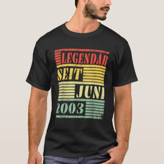 Camiseta 18ª Legenda De Presente De Aniversário, Junho De 2