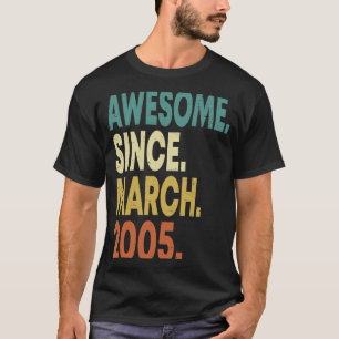 Camiseta 18º Aniversário 18 Anos Espetacular Desde 20 de ma
