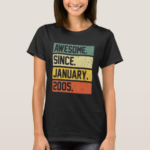 Camiseta 18º Aniversário 18 Anos Espetacular Desde 2 de jan