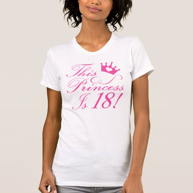 Camiseta 18º aniversário da Princesa (Frente)