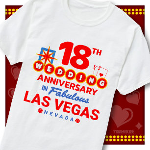 Camiseta 18º Aniversário de Casamento Fabuloso Casal de Las