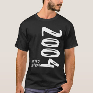 Camiseta 18º Aniversário Garota 2004 Edição Limitada Presen