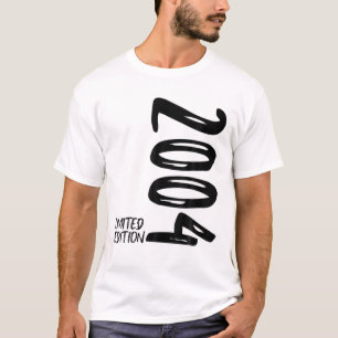 Camiseta 18º Aniversário Garota 2004 Edição Limitada Presen
