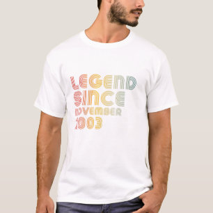 Camiseta 18º Aniversário Homens Vintage Legend Desde 20 De