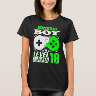 Camiseta 18º Aniversário Nível 18 Aniversário desbloqueado