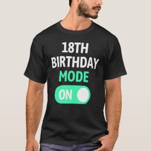 Camiseta 18º Aniversário no Modo Ligado - Festa Celebrar Di