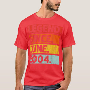 Camiseta 18º aniversário Oferece lenda desde junho de 2004