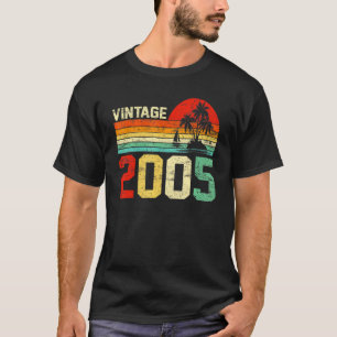 Camiseta 18º aniversário Vintage 2005 Retro Boy 18 anos