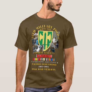 Camiseta 18º MP Bde Iraque Vet w BAGHDAD OIF 20034 IRAQ SVC