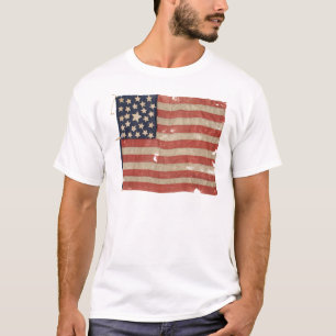 Camiseta 1850-1865 bandeira rara dos E.U. da estrela do