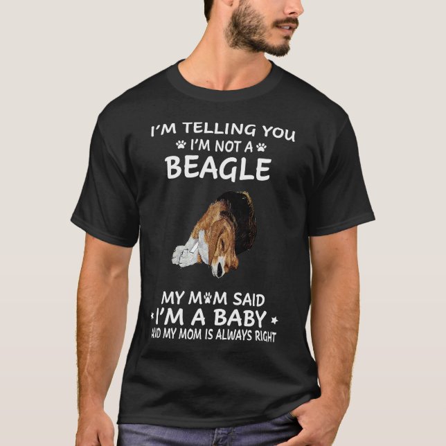 Camiseta 185 Estou dizendo que não sou um Beagle (Frente)