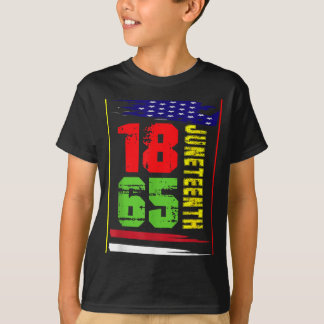 Camiseta 1865 homens africanos mulheres engraçado dia junet