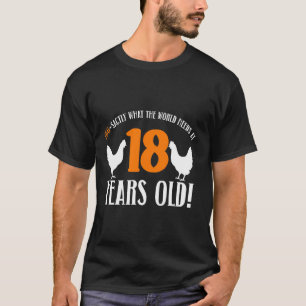 Camiseta 18.º aniversário 18 anos Galinha Farmadora