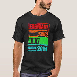 Camiseta 18.º aniversário da Legenda desde maio de 2004 Ani
