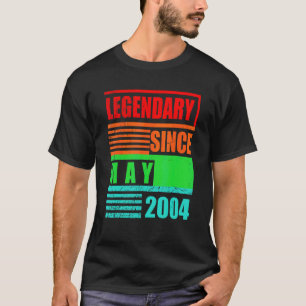 Camiseta 18.º aniversário da Legenda desde maio de 2004 Ani