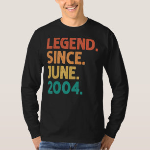 Camiseta 18.a Legenda de aniversário desde junho de 2004 18