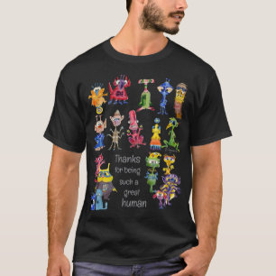 Camiseta 18 Alienígenas de Desenho Animado Divertidos Expre