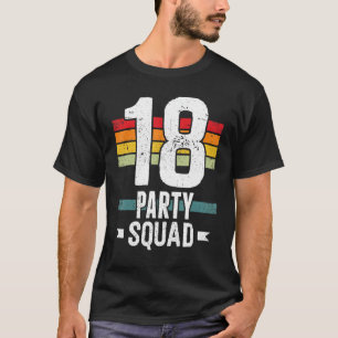 Camiseta 18 Aniversário 18 Festa de Tripulação 18 Grupo Bi