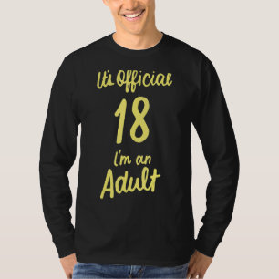 Camiseta 18 Aniversário Finalmente Divertido 18 Anos Menina