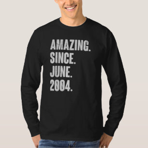 Camiseta 18 anos 18 anos Aniversário incrível desde junho d