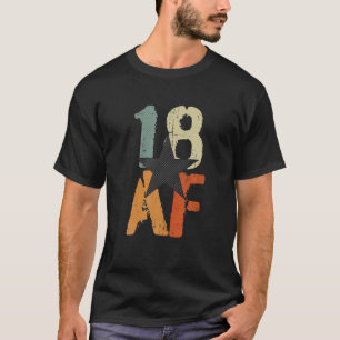 Camiseta 18 Anos AF 18 Aniversário Aniversário Retro Vint
