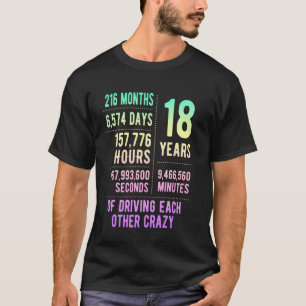 Camiseta 18 Anos Casados Engraçado 18º Aniversário de Casam