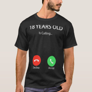 Camiseta 18 anos chama Feliz 18 anos de aniversário