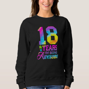 Camiseta 18 Anos De Estar Incrível Tie Dye 18º Aniversário 