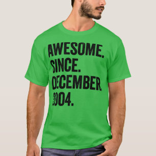 Camiseta 18 anos de idade dezembro de 2004 18º aniversário2