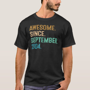 Camiseta 18 anos de idade incrível desde setembro de 2004 1