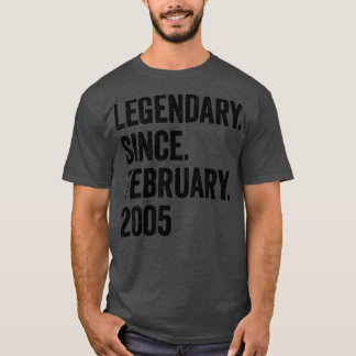 Camiseta 18 anos desde fevereiro de 2005 18º aniversário