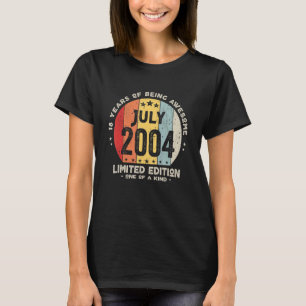 Camiseta 18 anos julho 2004 18º aniversário 1