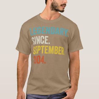 Camiseta 18 anos Legendário desde setembro de 2004 18º B