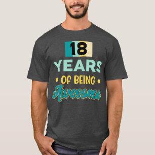 Camiseta 18 anos Vintage Aniversário para aniversariante