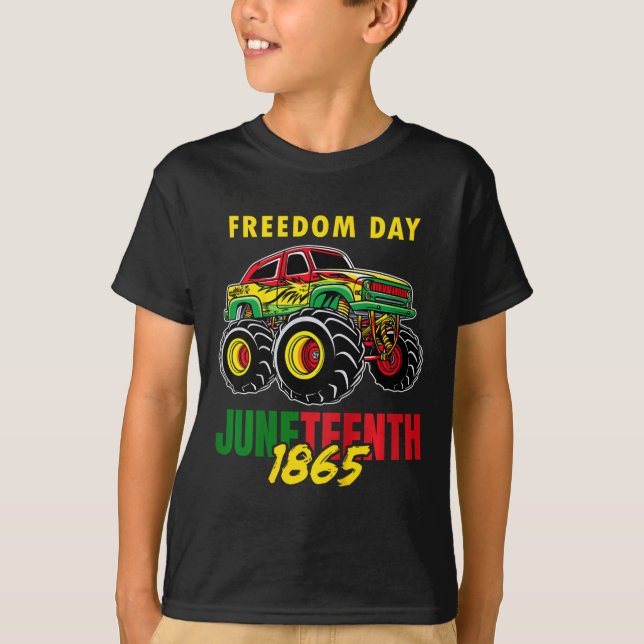 Camiseta 18 de junho de 1865 Black History Boys Tee Monster (Frente)