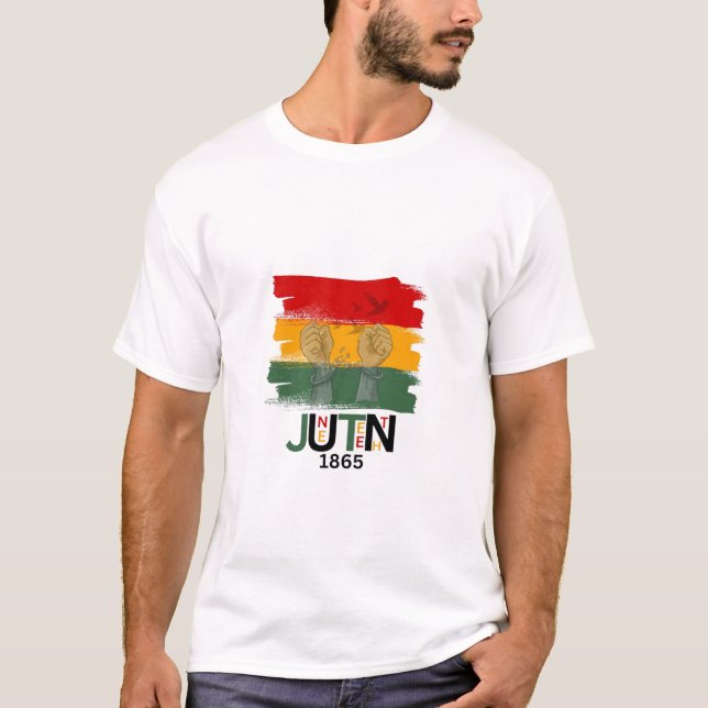 Camiseta 18 de junho de 1865 Dia da Liberdade de Exmancipaç (Frente)