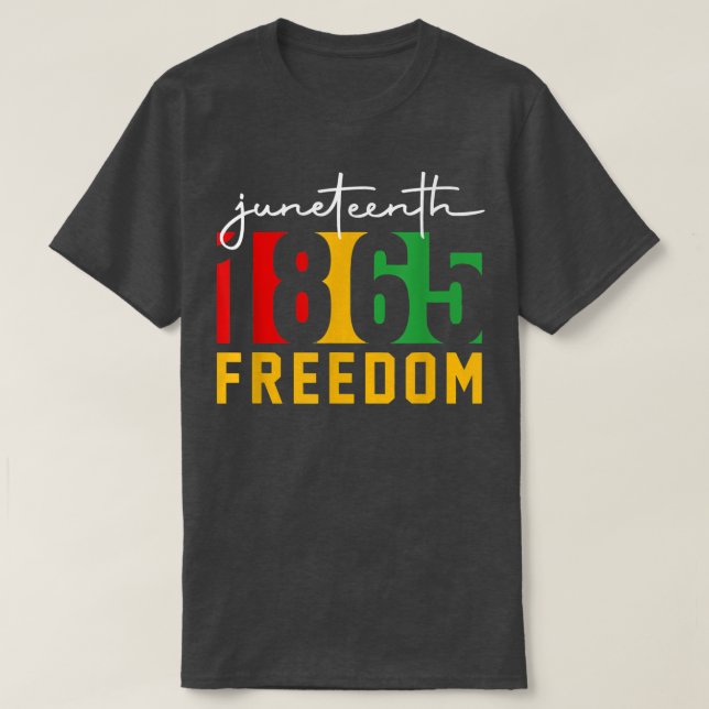 Camiseta 18 de junho de 1865 LiberdadeDécimo de junho é meu (Frente do Design)