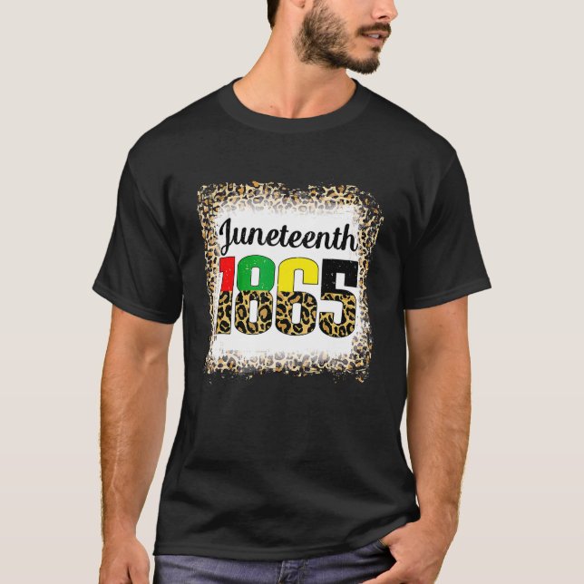 Camiseta 18 de junho de 1865 Orgulho Leopard Sangrado Af Am (Frente)