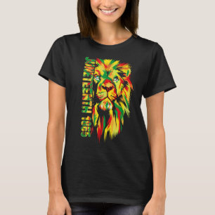 Camiseta 18 de junho de 1865 Rei Leão Negro para Homens