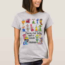 Camiseta 18 Desenhos Engraçados de Alienígenas Expressando 