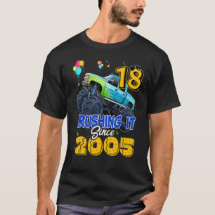 Camiseta 18 Esmagamento Desde 2005 Monster Truck 18º Nascim
