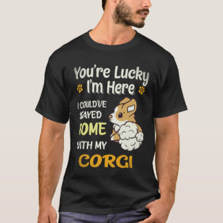Camiseta 18 Eu poderia ter ficado em casa com o Corgi
